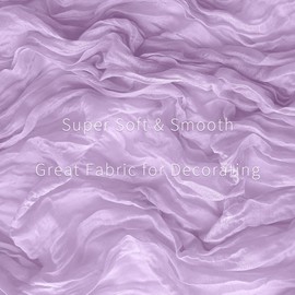 2 Pack Light Purple Cheesecloth Table Runners, 10Ft Gauze Table Runner Boho Wedding Cheese Cloths Decor for Bridal Baby Shower Birthday Party Centerpiece Tea Party Easter Decorations