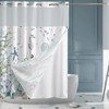 MEHOFOND Nautical Beach No Hook Shower Curtain with Snap in
