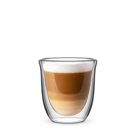 Bialetti Florence Double Wall Glass, Heat Resistant Glass, 6.8 fl oz (200 ml), Pack of 2