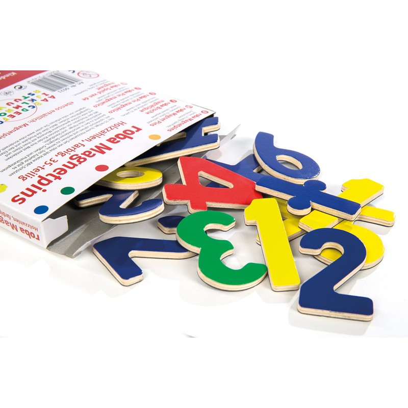 roba Numeri Magnetici, 35 Pezzi, Giocattolo Scolastico per Bambini, Multicolore