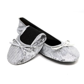 Silky Toes Foldable Flats for Women Purse Ballet Shoes Ballerina Slippers