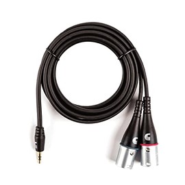 D'Addario Accessories Custom Series Cable de audio de 3,5 mm a Dual 1,8 m de micrófono XLR