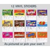 Unbranded/Generic 12 INSIDE MOUNT 2.5 x 2.5 Vending Labels Stickers