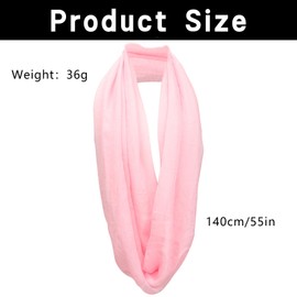 FAIRYGATE Infinity Snood Scarf Tube Wrap Chiffon Shawls Ladies Neck Wrap Womens Scarves Lightweight Scarf Elegant Circle Stole Shawl Women's Wraps A0331