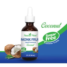 Flavored Liquid Monk Fruit Sweetener Optimized with Erythritol 2oz - Coconut Flavor | 2-PK