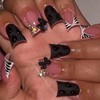 Calkkrer 24 Stück Kurze Schwarze Press on Nail, Kunstnägel, Französische