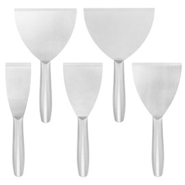 2", 3", 4", 5", 6" Putty Knife Scraper, Putty Knife Set, Stainless Steel Putty Knife, Wallpaper Scraper Paint Scraper Tool for Spreading Drywall Spackle, Plasterboard Mud, Scraping Paint, by GENHAKON