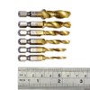 JTENG 6-Piece Combination Tap Bit Set 1/4 Inch HSS M3-M10
