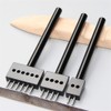 MOLATE 3-Piece Round Hole Punch Set, Leather Craft Tools, Leather