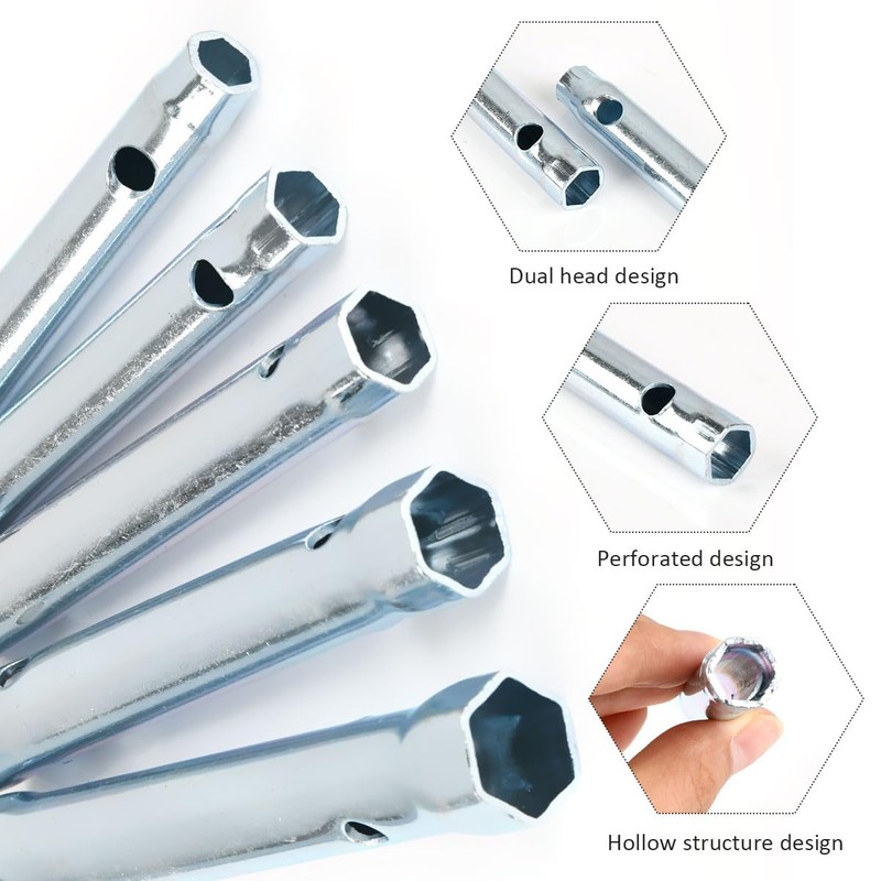 BATINO 10Pcs Dual-Ended Shower Valve Socket Wrench Set Faucet Nut