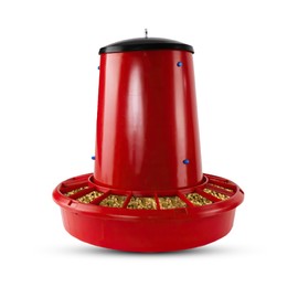 Stromberg's 50 lb Capacity Hanging Feed Saver Feeder, Large Capacity Durable Feeder with Feed Saver Grill, Perfect for Poultry, Durable Polypropylene Plastic, 22" W x 24" H, Trough 4.5" High