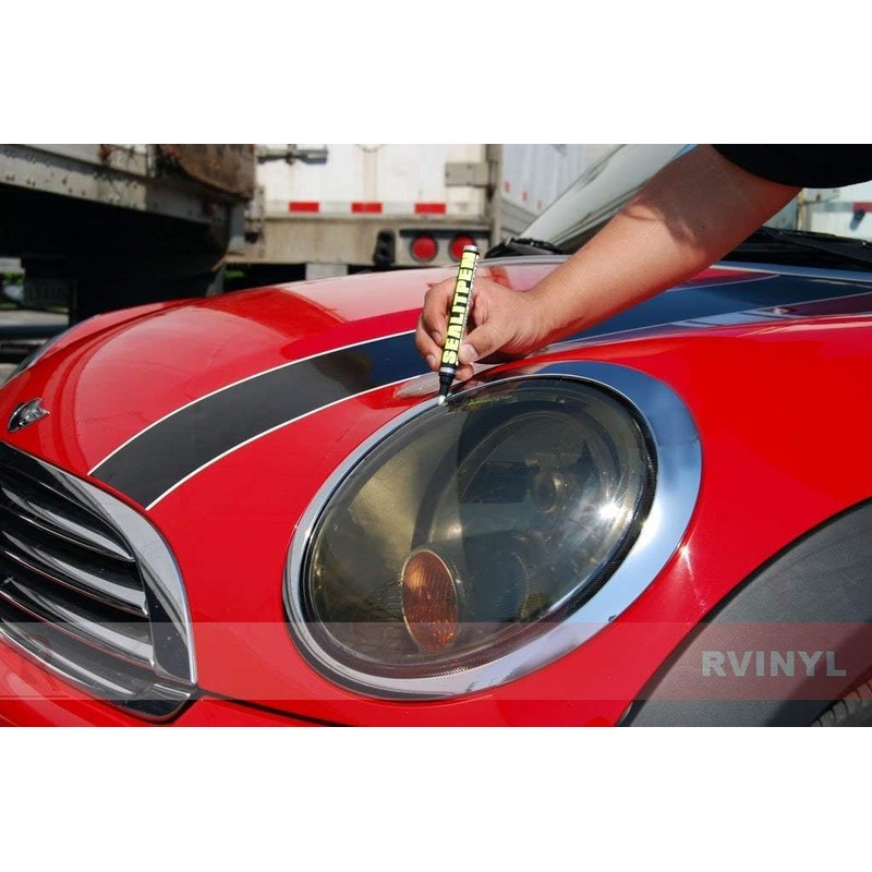Rvinyl Headlight Pre Cut Film Cover Kit in Blackout Smoke