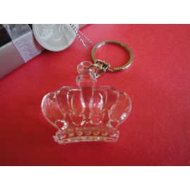 Crystal Clear Crown Keychain