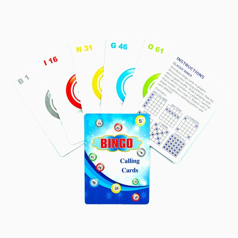 Yuanhe 2.5"X3.5" Bingo Calling Cards - Colorful and Durable Bingo