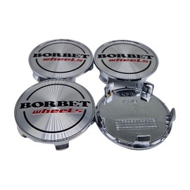 4 x Borbet Hub Caps 68.4 mm for Borbet XRT GTX BLX Brushed Silver