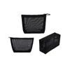 Clapoyis Portable Mesh Cosmetic Pouch, Mini Bag Set of 3
