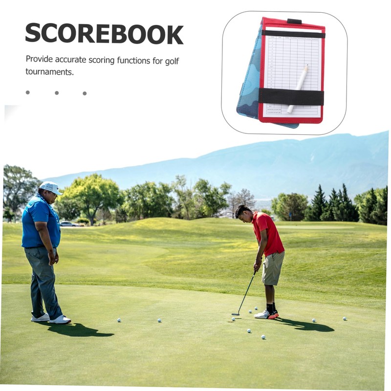 Kisangel Golf Scorecard Book Stylish Oxford Scorekeeping Holder Portable Golfs