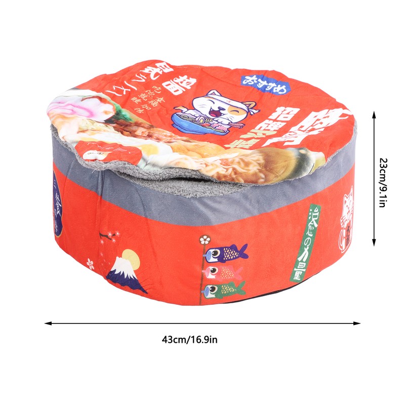 Noodle Box Cat Bed Japanese Style Semi Enclosed Soft Comfortable
