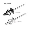 JIANDAXIN 40Pcs Tri Fold Aluminum Folding Large Flange Round Head