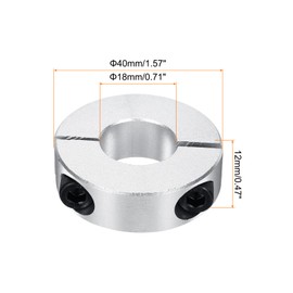 sourcing map Shaft Collar 18mm/ 3/4 Inch Bore Double Split Aluminum Clamping Collar Shaft Collars with Set Screw 4 Pcs