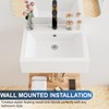 Floating Bathroom Vessel Sink Wall Mount, Hugsleek 20 x 16