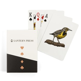 Lantern Press Meadowlark Bird, Icon (52 Playing Cards, Poker Size Card Deck with Jokers)