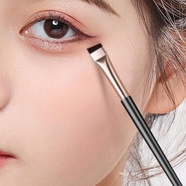 1 Juego Brocha Para Sombra De Ojos Pinceles De Maquillaje De Ángulo Plano Cepillos Inclinados Ultrafinos Brocha Angular Para Corrector Bisel Cepillo De Sombra De Ojos