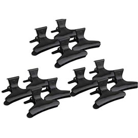 VASANA 12pcs Black Plastic Butterfly Hair Clips Non Slip Hair Clips Professional Salon Section Hair Clips Clasps Hairdressing Styling Tool