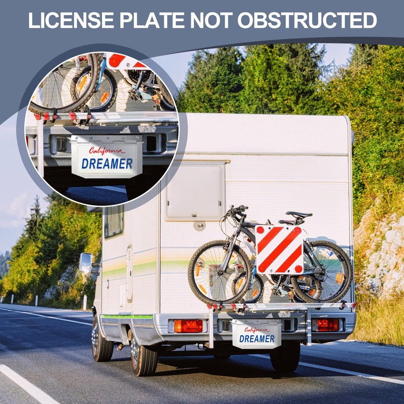 Blulu Hinged License Plate Holder Aluminum Flip up License Plate