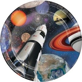 Trendware Space Blast Paper Plates, 24 Count