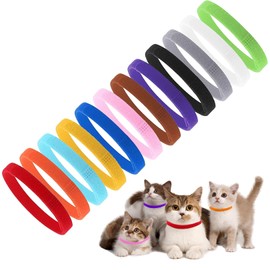 12 Pcs Puppy ID Collars,Soft Adjustable Nylon Puppy ID Bands Newborn Puppy Collars,Multi Coloured Identification Puppy Collar for Small Cats Dogs,Pet Dog Kitten Whelping Newborn Kitten