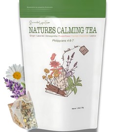 Herbal Calming Tea – Chamomile, Lavender & Ashwagandha for Stress Relief & Relaxation | Soothing Sleep & Digestive Support