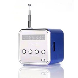 Portable TD V26 Digital Radio Speaker Mini FM Radio Receiver with LCD Stereo Speaker Support Micro Memory Card