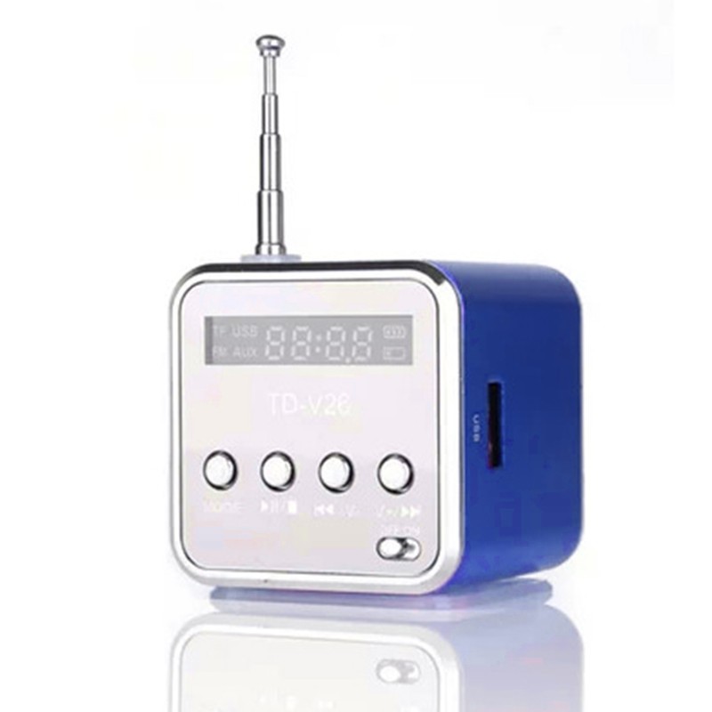 Portable TD V26 Digital Radio Speaker Mini FM Radio Receiver