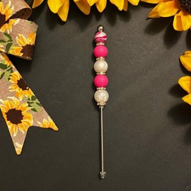 Beadable Pokey Tool for Crafts - Versatile Weeding Tool with Beadable Design, Metal Coating, Unisex Use, Ideal for Various Crafting Projects - Color: Pink