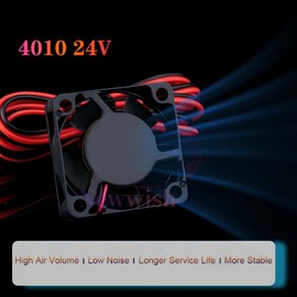 Newwish 4010 Fan 24V,4010 Cooling Fan,Low Noise Quiet Hydraulic Bearings DC 24V 0.12A Silent Brushless Fan 40 x 40 x 10mm Cooler Fan for 3D Printers Extruder Hotend.(2PCS)