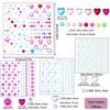 1398 PCS Heart Rhinestones Face Self-Adhesive Acrylic Heart Gems Stickers