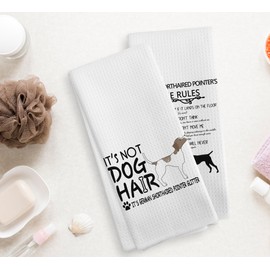 NOQL German Shorthaired Pointer Dog Towel, Dog Kitchen Towels, German Shorthaired Pointer Dog Kitchen Towels and Dishcloths Set of 2, German Shorthaired Pointer Dog Decor, 16×24 Inches