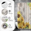 Aprophic Bathroom Sets with Shower Curtain and Rugs -Flower Sunflower
