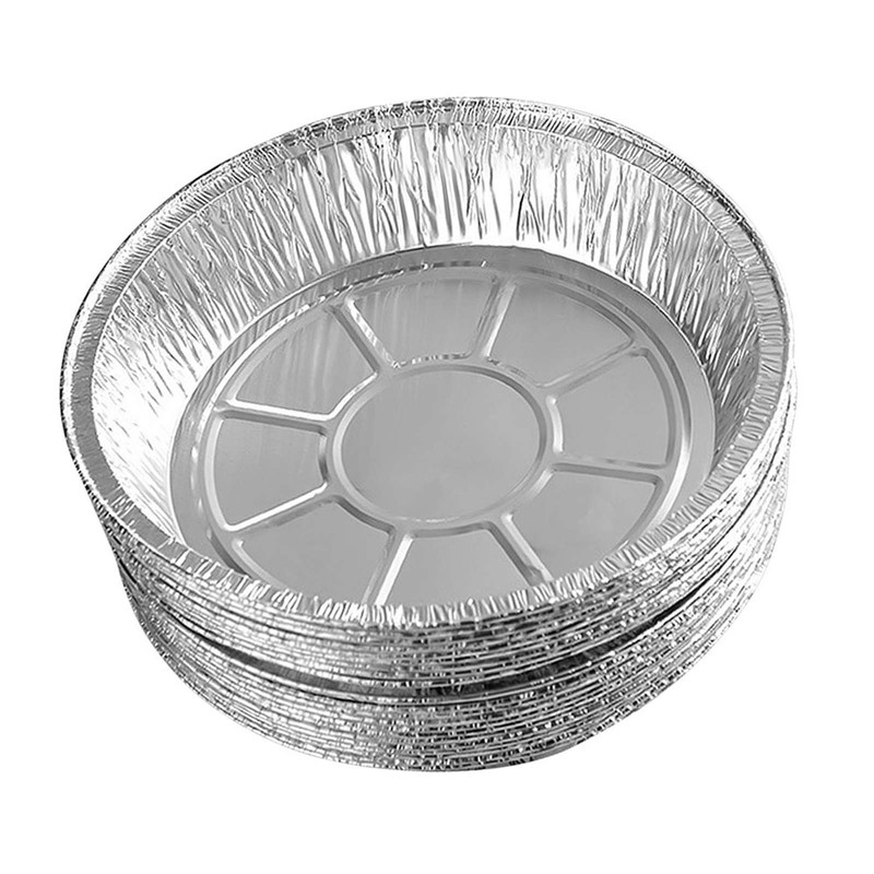 50PCS 9 Inch Disposable Aluminum Foil Plates Round Tin Foil