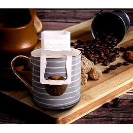 Coffee Filter Paper Bag 100 pieces, Hanging Ear Drip Coffee Bag Single Serve Disposable Drip Coffee Filter Bag Perfect for House, Travel, Office Daily (100)