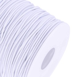 Senkary 1.5 mm Elastic String Cord Elastic Thread Beading String Cord for Jewelry Making Bracelets Beading, 100 Meters, White