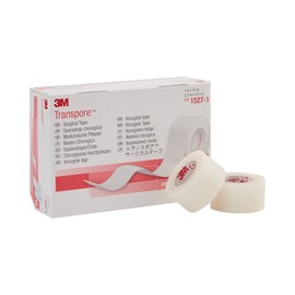3M Transpore Surgical Tape, 1" x 10 yds, 12 Count (Pack of 1)