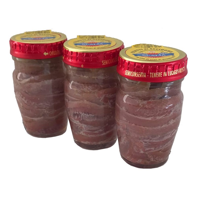 Scaria's Anchovy Fillet, 3.1 oz (80 g) x 3 Packs