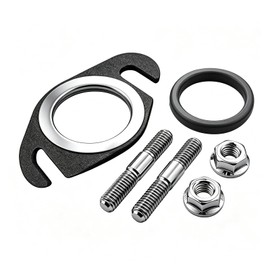 BIVYAX 1 Set Exhaust Gasket for Yamaha 2T 50cc Scooter, Graphite Seal for Manifold and Silencer, Includes Gaskets and Studs, Compatible with 50cc 2-Stroke Engines, Ideal for Maintenance