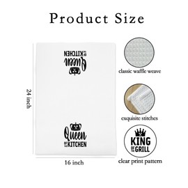 Couple Hand Towels for Kitchen - Couple Gifts for Anniversary/Valentines Day/Christmas, Unique Wedding Gifts for Newlyweds/Bride, Engagement Gifts for Couples, His and Hers Gifts-136