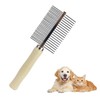 MultiValue 2-in-1 Flea Comb for Dogs Cats, Stainless Steel Cat