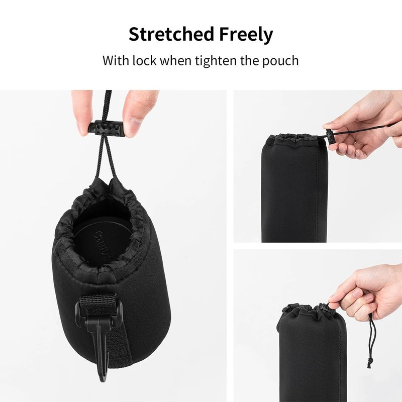 AIMALL 4PCS Waterproof Camera Lens Pouch Set, Shockproof Diving Fabric