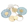 Wall Iron Decoration Lotus Shape With Mirror Metal Wall Art