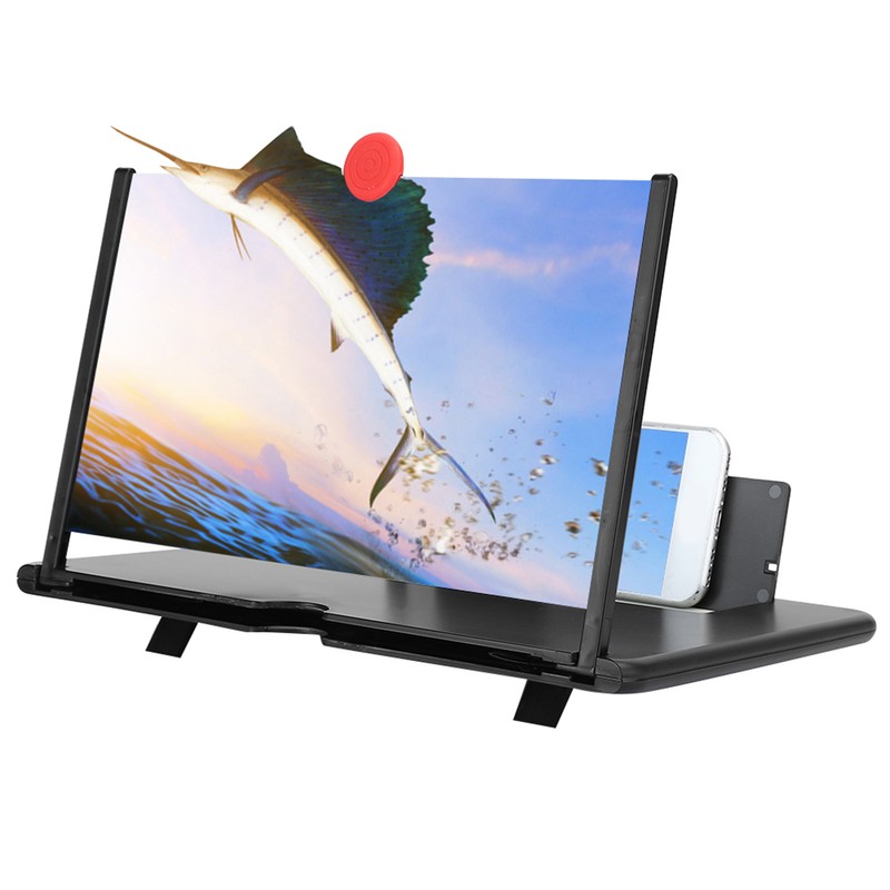 12'' 3D Phone Screen Magnifier HD Screen Amplifier PullOut Bracket